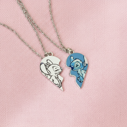 Colar de casal do STITCH & ANGEL (Disponível por tempo limitado) LOVENTIELL®