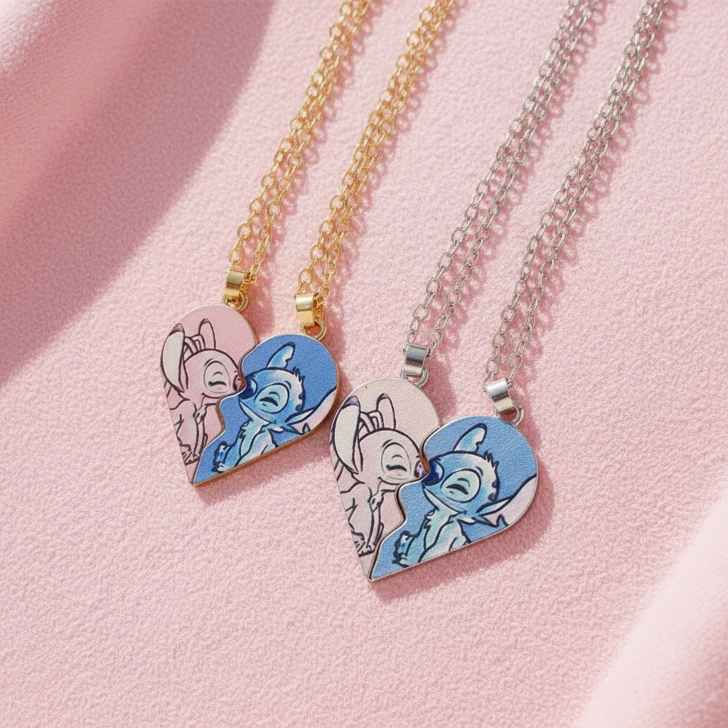 Colar de casal do STITCH & ANGEL (Disponível por tempo limitado) LOVENTIELL®