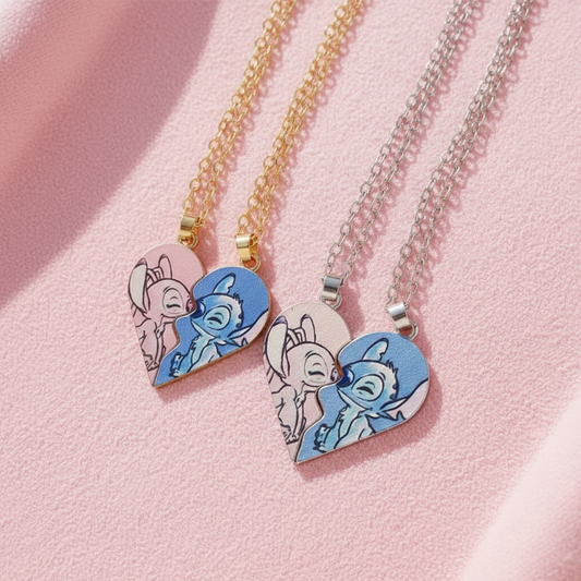 Colar de casal do STITCH & ANGEL (Disponível por tempo limitado) LOVENTIELL®