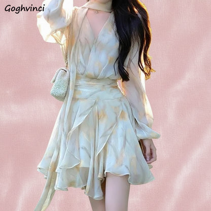 Vestido feminino florais com cintura marcada LOVENTIELL®