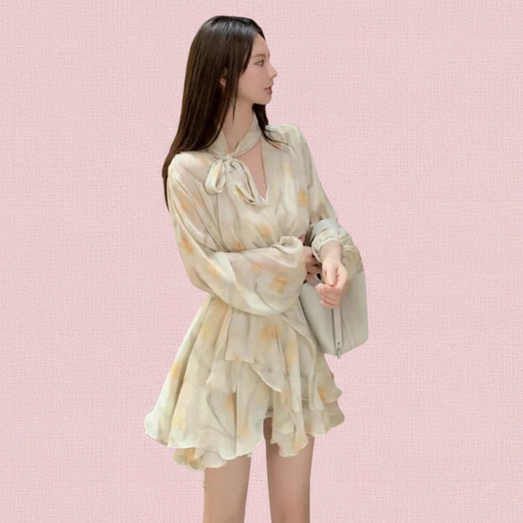 Vestido feminino florais com cintura marcada LOVENTIELL®